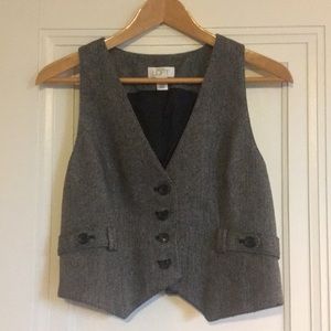 Ann Taylor Loft wool herringbone vest